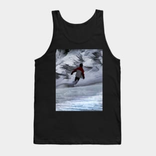 Snowboarder "Carving the Mountain" Winter Sports Tank Top